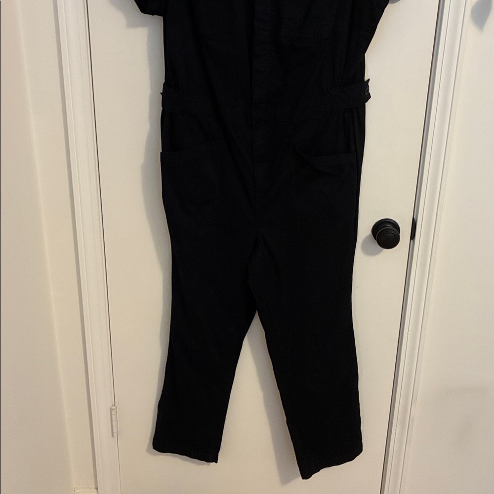 NWT Torrid Size 12 - Short Sleeve Black Twill Full Length Jumper - Picture 5 of 7